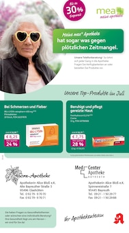 Aktueller mea - meine apotheke Prospekt "Unsere Juli-Angebote" Seite 1 von 4 Seiten für Bayreuth