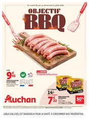 Catalogue Supermarchés Auchan Hypermarché en cours à Saint-Gervais-les-Trois-Clochers et alentours, "OBJECTIF BBQ", 48 pages, 30/06/2026 - 12/07/2026