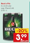 Pils im Angebot bei Netto Marken-Discount in Schweinfurt Pils Angebote von Beck's bei Netto Marken-Discount Schweinfurt für 3,99 €