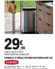 Poubelle à pédale Decobin rectangulaire 50L - Curver en promo chez E.Leclerc Nancy à 29,90 €