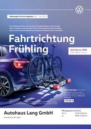 Volkswagen Prospekt "Fahrtrichtung Frühling" für Obersüßbach, 1 Seite, 01.03.2023 - 31.05.2023