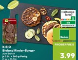 Bioland Rinder-Burger von K-BIO im aktuellen Kaufland Prospekt für 3,99 €