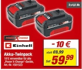 Akku-Twinpack Angebote von Einhell bei toom Baumarkt Gütersloh für 59,99 €