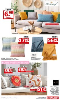Kissen im aktuellen Segmüller Prospekt (Ulm) Kissen im Segmüller Prospekt "Alles für die Gartenparty" mit 10 Seiten (Ulm)