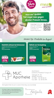 Aktueller mea - meine apotheke Prospekt "Unsere August-Angebote" für München Aktueller mea - meine apotheke Prospekt für München mit Seiten