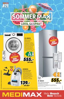 Kühlschrank im aktuellen MEDIMAX Prospekt (Wismar) Kühlschrank im MEDIMAX Prospekt "SOMMERMAX - COOL GESPART" mit 4 Seiten (Wismar)