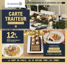Prospectus E.Leclerc de la semaine "CARTE TRAITEUR" avec 1 pages, valide du 25/11/2025 au 31/12/2025 pour Montévrain et alentours