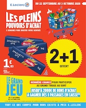 Prospectus Supermarchés E.Leclerc en cours à Saint-Flour et alentours, "LES PLEINS POUVOIRS D'ACHAT", 40 pages, 22/09/2026 - 03/10/2026 Catalogue Supermarchés E.Leclerc en cours à Saint-Flour et alentours, "LES PLEINS POUVOIRS D'ACHAT", 40 pages, 22/09/2026 - 03/10/2026