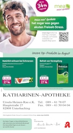 mea - meine apotheke Prospekt für Unterhaching: "Unsere August-Angebote", 4 Seiten, 01.08.2026 - 31.08.2026