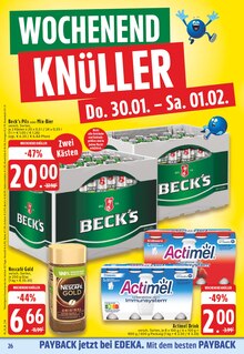 Bier im EDEKA Prospekt "Aktuelle Angebote" mit 28 Seiten (Unna)