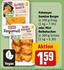 Gemüse Burger oder Mini Reibekuchen im Angebot bei REWE in Fürth Gemüse Burger oder Mini Reibekuchen Angebote von Pahmeyer bei REWE Fürth für 1,59 €