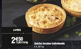 Quiche lorraine individuelle à Carrefour dans Blémerey