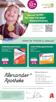 mea - meine apotheke Prospekt der Woche "Unsere Dezember-Angebote" Seite 1, 01.12.2025 bis 31.12.2025 für Frankfurt Aktueller mea - meine apotheke Prospekt "Unsere Dezember-Angebote" Seite 1 von 4 Seiten für Frankfurt