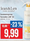 Sonnenspray Sensitiv LSF 50 im Angebot bei Kaufhaus Stolz in Neumünster Sonnenspray Sensitiv LSF 50 Angebote von Jean&Len bei Kaufhaus Stolz Neumünster für 9,99 €