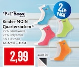 Kinder-MOIN Quartersocken im Angebot bei Kaufhaus Stolz in Flensburg Kinder-MOIN Quartersocken Angebote von P+E Brown bei Kaufhaus Stolz Flensburg für 2,99 €