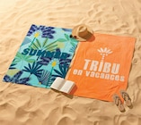 Drap de plage velours imprimé XXL 150x180cm en promo chez Super U Chelles à 20,93 €