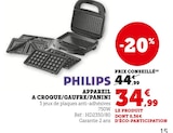 Appareil a croque/gaufre/panini - PHILIPS dans le catalogue Super U