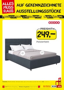 Bett im XXXLutz Möbelhäuser Prospekt "GRÖSSTE LAGERRÄUMUNG" mit 14 Seiten (Hildesheim)