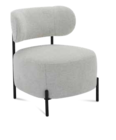 Fauteuil tissu gris et blanc Isee en promo chez But Tours à 179,99 €
