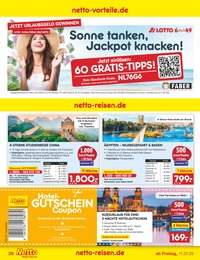 Discounter Reisen im Netto Marken-Discount Prospekt "Aktuelle Angebote" auf Seite 42