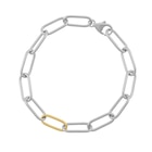 Bracelet en or jaune et argent rhodié maille rectangle en promo à 185,00 € chez E.Leclerc Bracelet en or jaune et argent rhodié maille rectangle dans le catalogue E.Leclerc