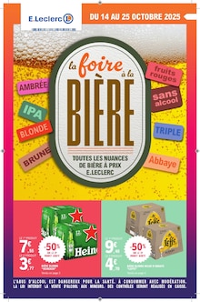 Prospectus E.Leclerc en cours, "la foire à la BIÈRE", page 1 sur 20