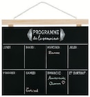 Tableau semainier ardoise - Super U à Grenoble Tableau semainier ardoise en promo chez Super U Grenoble à 7,99 €