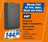 Externe HDD-Festplatte Elements Portable im Angebot bei expert in Offenburg Externe HDD-Festplatte Elements Portable Angebote von WD bei expert Offenburg für 144,99 €