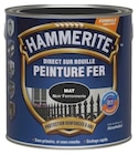 Peinture(d) fer extérieur direct sur rouille noir ferronnerie mat Hammerite 2,5 L - Hammerite en promo chez Castorama Antony à 59,90 €