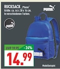 Rucksack Phase im Angebot bei Marktkauf in Hattingen Rucksack Phase Angebote von Puma bei Marktkauf Hattingen für 14,99 €