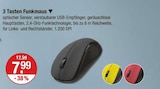 3 Tasten Funkmaus bei V-Markt im Prospekt "" für 7,99 €