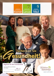Aktueller Sanitätshaus Maul GmbH Prospekt "Schenken Sie Gesundheit!" Seite 1 von 6 Seiten