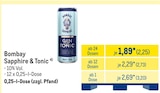 Gin & Tonic von Bombay Sapphire für 2,25 € bei METRO im Angebot Gin & Tonic von Bombay Sapphire im aktuellen METRO Prospekt