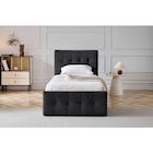 POLSTERBETT 90/200 cm, in Dunkelgrau, gepolstertes Kopfteil, Lattenrost, Bettkasten, Angebote von Boxxx bei XXXLutz Worms für 249,00 €