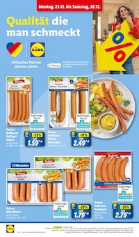 Wiener Würstchen im Lidl Prospekt "LIDL LOHNT SICH" mit 38 Seiten (Düsseldorf)