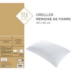 Oreiller "Mémoire de forme" - TEX HOME en promo chez Carrefour Issy-les-Moulineaux à 12,99 €