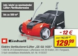 Elektro-Vertikutierer/Lüfter "GE-SA 1435" Angebote von Einhell bei toom Baumarkt München für 129,99 €