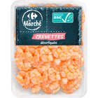 Queues de crevettes natures décortiquées ASC CARREFOUR Le Marché en promo chez Carrefour Market Angers à 4,00 €