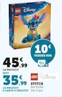 Stitch - LEGO DISNEY en promo à 35,99 € chez Hyper U Stitch - LEGO DISNEY dans le catalogue Hyper U
