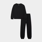 Ensemble de jogging sweat et pantalon noir fille en promo chez La Halle Ensemble de jogging sweat et pantalon noir fille dans le catalogue La Halle