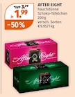 Schoko-Täfelchen im Müller Prospekt Schoko-Täfelchen von AFTER EIGHT im aktuellen Müller Prospekt für 1,99 €