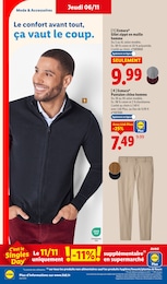 Prix et réduction Gilet Homme dans le prospectus Lidl en cours Offre Gilet Homme dans le catalogue Lidl du moment à la page 54