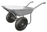 Brouette 2 roues galva 100L en promo chez Brico Cash Douai à 84,90 €