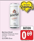 Jubiläums-Pilsener von Berliner Kindl für 0,69 € bei E center im Angebot Jubiläums-Pilsener von Berliner Kindl im aktuellen E center Prospekt