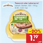 Teewurst oder Leberwurst bei Netto Marken-Discount im Prospekt "" für 1,19 €