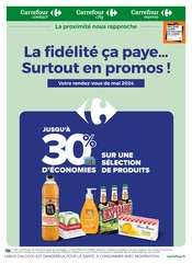 Catalogue Supermarchés Carrefour Proximité en cours à Saint-Aubin-sur-Mer et alentours, "La fidélité ça paye... Surtout en promos !", 12 pages, 01/05/2024 - 31/05/2024