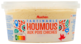 TARTINABLE DE HOUMOUS AUX POIS CHICHES AUCHAN - AUCHAN en promo chez Auchan Hypermarché TARTINABLE DE HOUMOUS AUX POIS CHICHES AUCHAN - AUCHAN dans le catalogue Auchan Hypermarché
