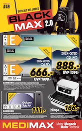 MEDIMAX Prospekt "DIE DEALS DES JAHRES - BLACK MAX 2.0" für Oberhausen, 8 Seiten, 29.11.2024 - 06.12.2024