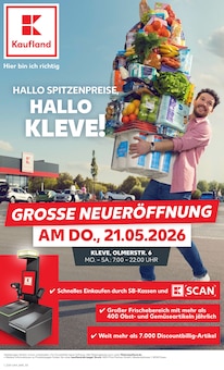 Kaufland Kleve Prospekt der aktuellen Woche, gültig von 15.05.2026 bis 20.05.2026 Aktueller Kaufland Kleve Prospekt "Aktuelle Angebote" mit 62 Seiten