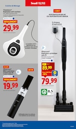 Offre Aspirateur Balai dans le catalogue Lidl du moment à la page 23